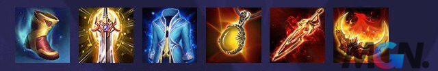 Sorcerer's Shoe - Holy Sword - Cloak of Frost - Order of Troy - Fenrir's Fang - Armor