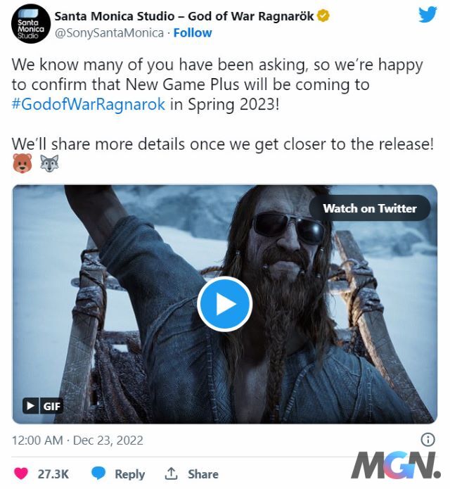 God of War Ragnarok bổ sung chế độ Game Plus vào mùa xuân năm 2023