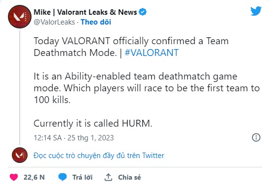 Valorant chính thức cho ra mắt chế độ Deathmatch đồng đội 2