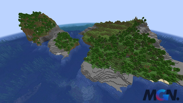 Hạt giống này sinh ra người chơi trên một hòn đảo miền núi với những vách đá cao ở mọi phía trong Minecraft