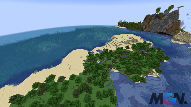 Hạt giống này sinh ra người dùng trên một hòn đảo gần quần xã Đầm lầy ngập mặn trong Minecraft
