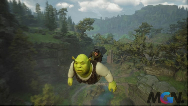 thay vì sử dụng chổi bay vốn đã quá quen thuộc, người chơi giờ đây còn cưỡi cả anh chàng Shrek