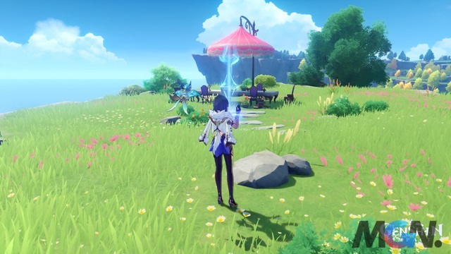 The floating island of the Wind Flower Festival event version 3.5