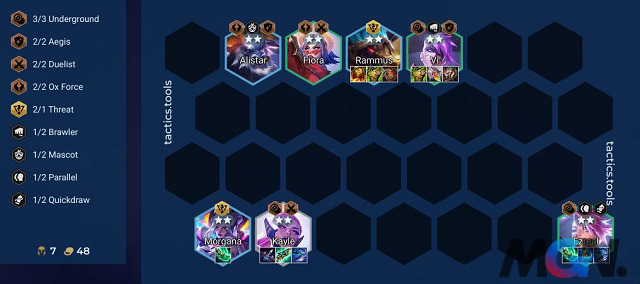 At level 7 it is possible to roll slightly after the 2nd Core pick round, because this is when the opponent's direction is clearly shown, so you can safely change cards if you are contested.