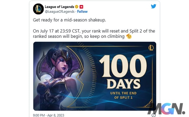 League of Legends Riot revealed the date of 'reset' rank - the second season of the year