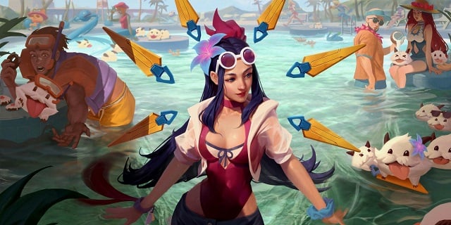 League of Legends Dispel the sweltering heat with the top 3 beautiful Pool Party 'fanart' skins_1