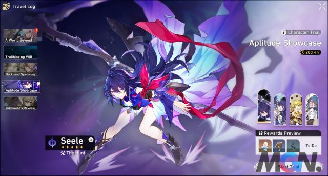 Character trial feature in Honkai: Star Rail