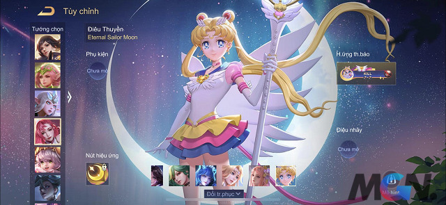 trang phục mới nhất vừa ra mắt của Điêu Thuyền là Usagi (hợp tác Sailor Moon)