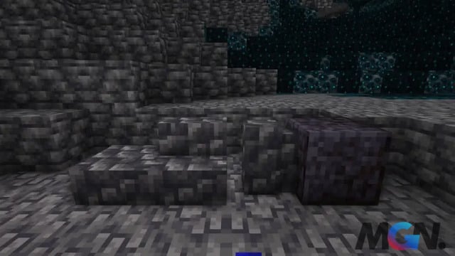 Deepslate is a rock that appears deep below the surface of the Overworld