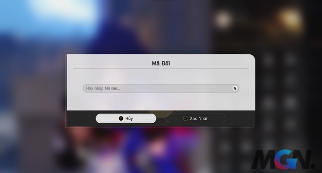 Giao diện nhập code Honkai Star Rail trong game