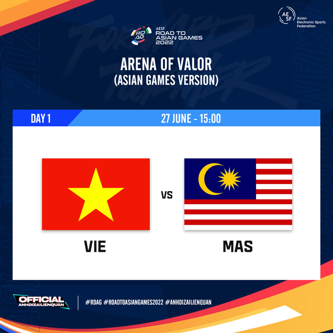 Road to ASIAN Games 2022: Lien Quan Mobile Vietnam lost its first match against Malaysia 3