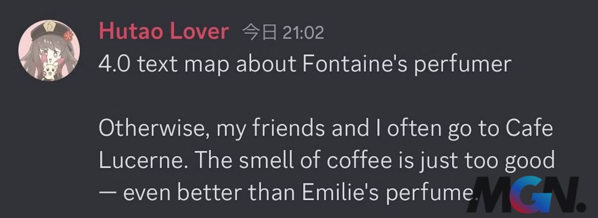 Emilie được đề cập đến trong các dòng nội dung tại Fontaine