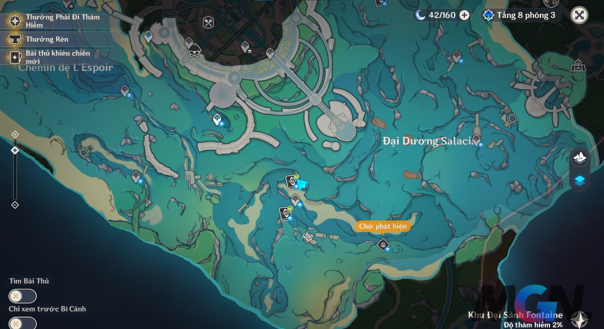 Specific location on the map