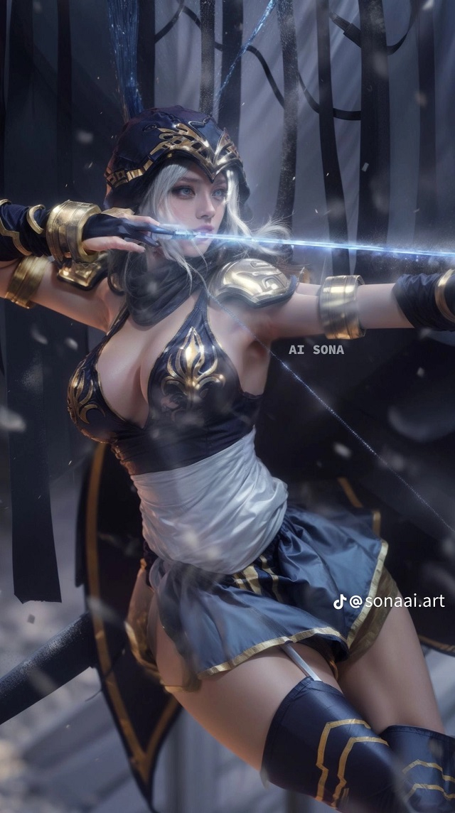 League of Legends Ice Queen Ashe gets a 'buff' of powerful beauty by AI_5