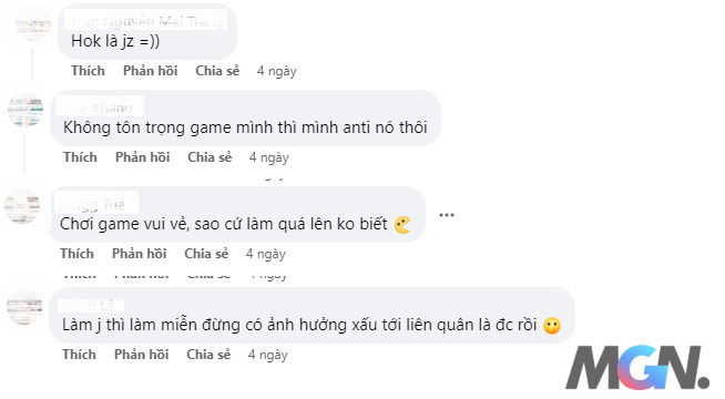 Game thủ LQM khá bức xúc