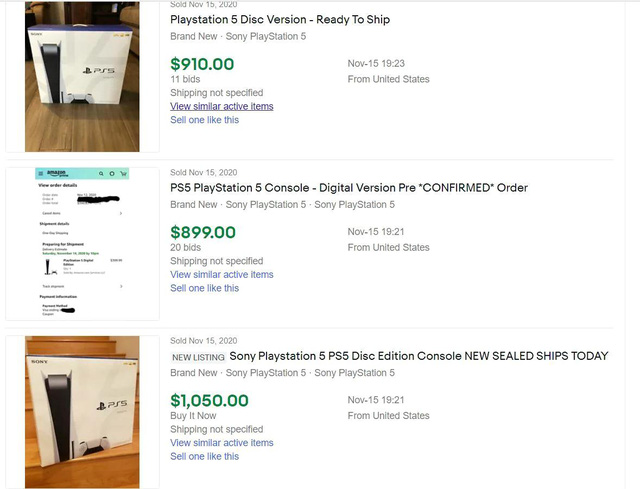Giá PS5 được đẩy lên ngút trời