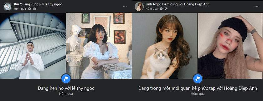 CĐM được một phen “náo loạn” khi Linh Ngọc Đàm, Quang Cuốn, Misthy tạo trend đặt relationship trên Facebook