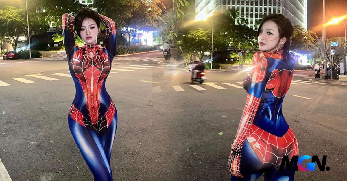 Hotgirl 10X gây 'bão' MXH với màn cosplay Spider-man cực 'cháy' trên phố