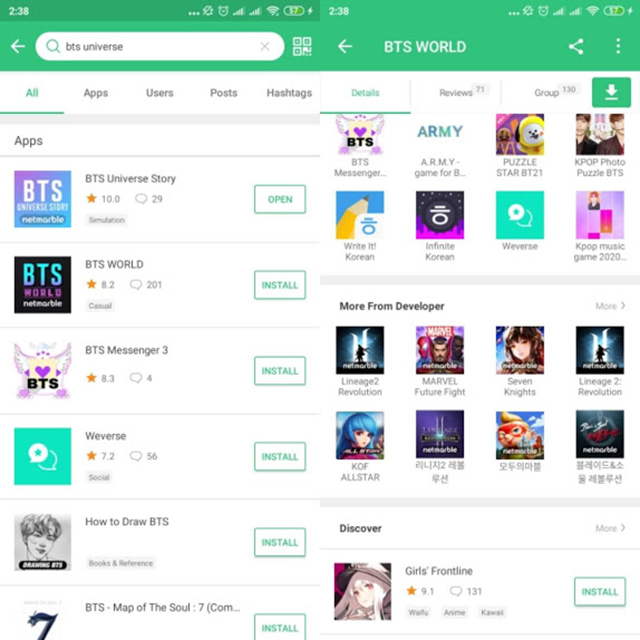 BTS Universe Story Hướng dẫn cài đặt game trên iOS, Android và giả lập Nox Player 9