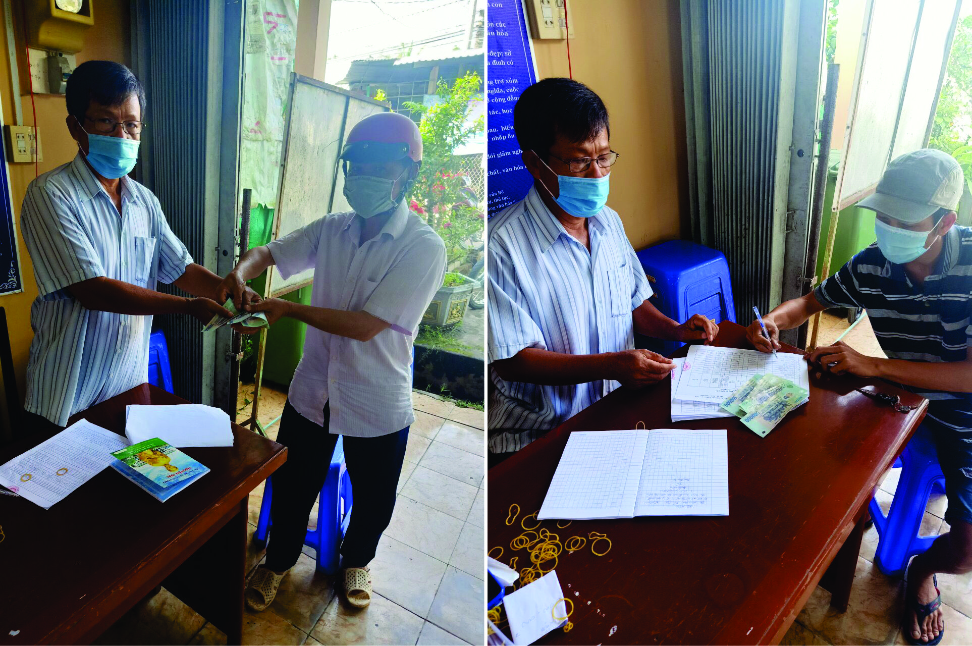 Trao hỗ trợ cho người dân quận Ô Môn.