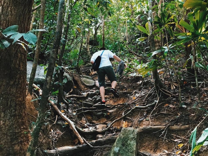 Đường lên ngọn núi Ma Thiên Lãnh không dễ cũng không khó. Ảnh TravelMag.