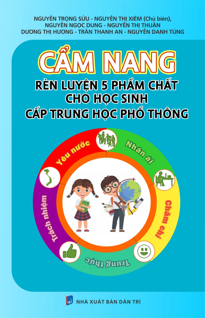 Bìa sách Cẩm nang rèn luyện 5 phẩm chất cho học sinh cấp trung học phổ thông.