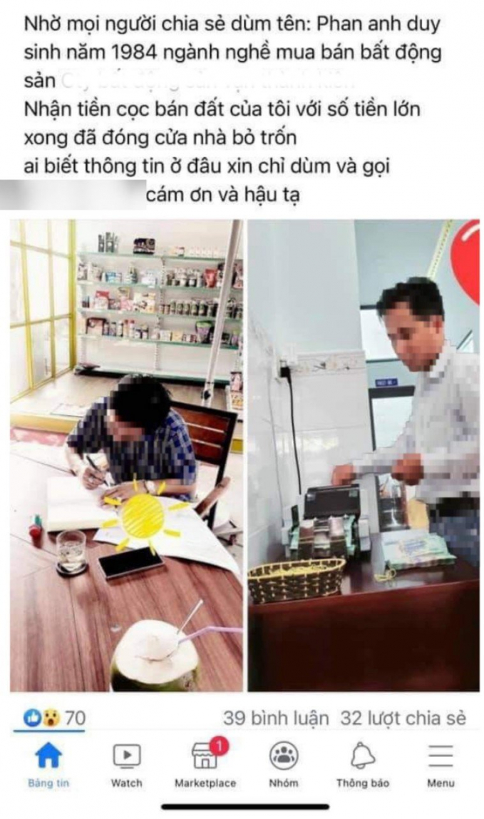 Đa phần các vụ lừa đảo về đặt cọc nhà đất.