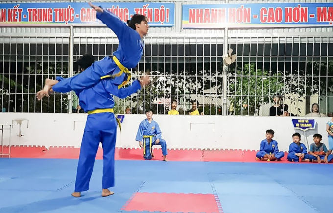 Vovinam là môn có phong trào phát triển mạnh tại Cần Thơ. Trong ảnh là bài dự thi của các võ sinh tại giải trẻ, học sinh TP Cần Thơ năm 2020.