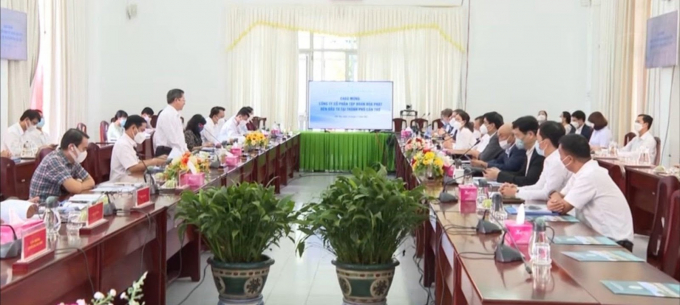 Quang cảnh buổi làm việc giữa Lãnh đạo TP Cần Thơ và tập đoàn Hòa Phát.