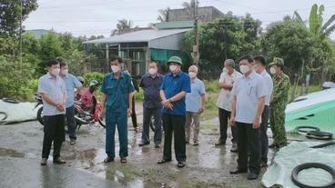 Công tác kiểm tra F1 cách ly tại nhà ở ấp Phú Sơn B, xã Long Phú, tỉnh Vĩnh Long. Ảnh: Báo Vĩnh Long.