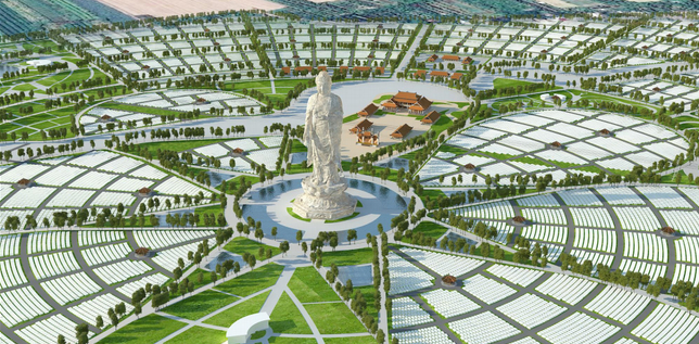 Phối cảnh Khu trung tâm của dự án Công viên Vĩnh Hằng Miền Tây, quận Ô Môn - 1 trong 2 dự án đang rà soát thủ tục đầu tư, chưa trình Thủ tướng Chính phủ.