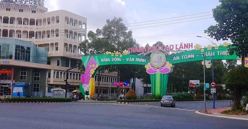 Một góc thành phố Cao Lãnh, tỉnh Đồng Tháp. Ảnh Internet