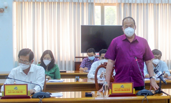 Chủ tịch UBND tỉnh An Giang Nguyễn Thanh Bình phát biểu tiếp thu ý kiến tại buổi làm việc