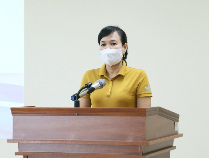 Bà Võ Kim Thoa - Chủ tịch Hội LHPN Việt Nam TP. Cần Thơ phát biểu tại chương trình