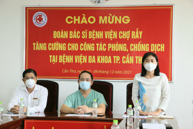 BSCKII. Nguyễn Ngọc Việt Nga – Phó Giám đốc Sở Y tế TP. Cần Thơ phát biểu tại buổi làm việc.