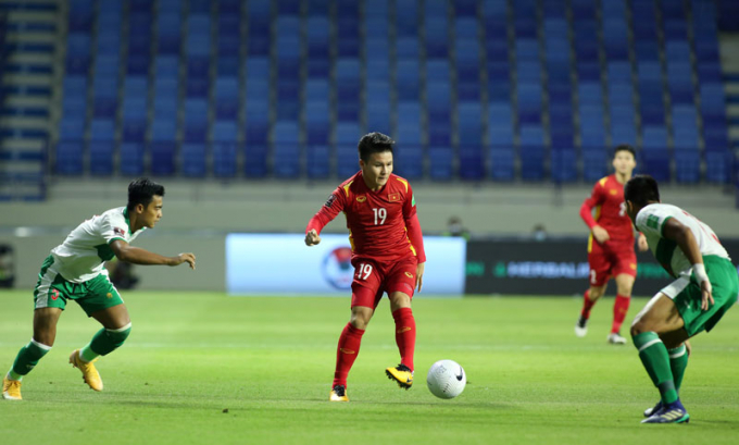Nguyễn Quang Hải sẽ là nhân tố quan trọng của tuyển Việt Nam trong trận đấu bán kết gặp Thái Lan. Ảnh VFF