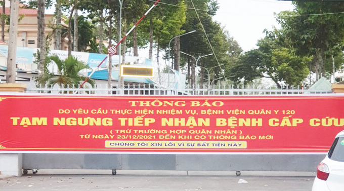 Tthời gian ngưng tiếp nhận bệnh nhân cấp cứu dự kiến ít nhất là 15 ngày. Ảnh: Báo Ấp Bắc.