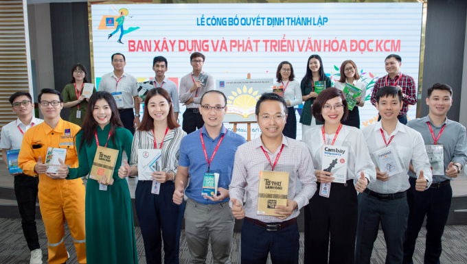 Ban chỉ đạo Văn hóa đọc KCM và 4 Tiểu ban trực thuộc (Thư viện, Kỹ năng, Truyền thông và Chính sách) được thành lập và hoạt động hiệu quả trong 2 năm qua. Ảnh: pvgas.