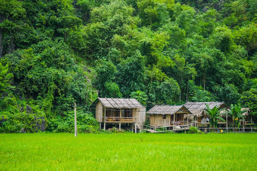 Khung cảnh yên bình ở Mai Châu