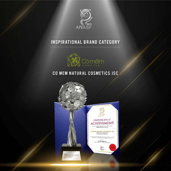 Cỏ Mềm nhận giải thưởng 'Thương hiệu truyền cảm hứng' tại APEA 2021