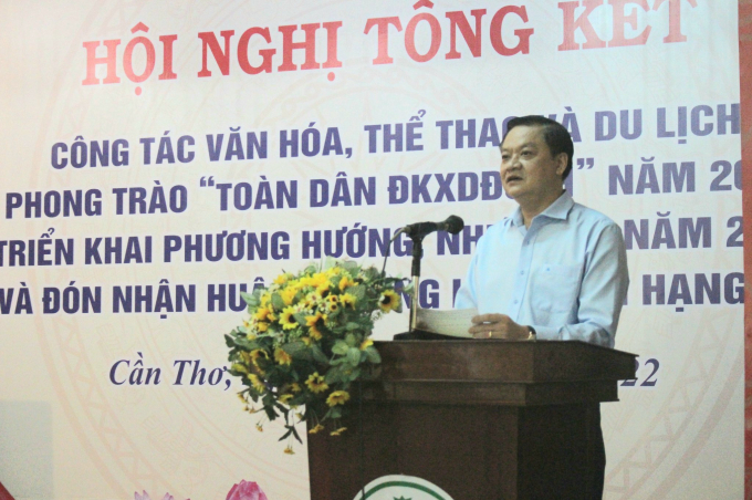 Ông Dương Tấn Hiển, Phó Chủ tịch UBND TP. Cần Thơ phát biểu tại hội nghị.