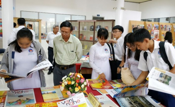 Hội báo xuân những năm vừa qua trên địa bàn tỉnh thu hút nhiều bạn trẻ. Ảnh Ban Tuyên giáo Tỉnh ủy Tiền Giang.
