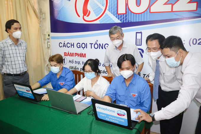 Tổ Tư vấn viên Tổng đài 1022. Ảnh: angianggov.