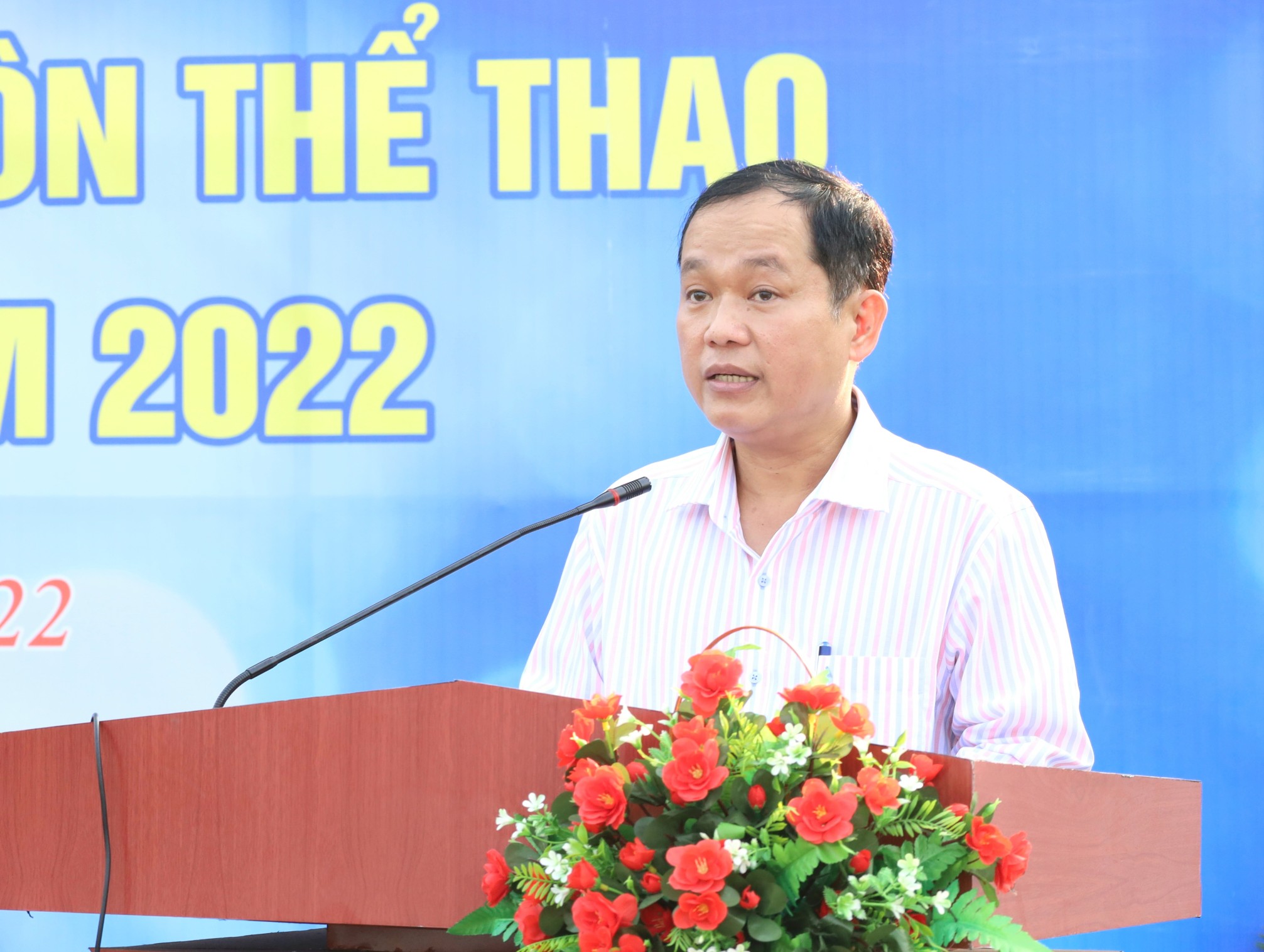 Ông Trương Công Quốc Việt - Phó Giám đốc Sở Văn hóa, Thể thao và Du lịch TP. Cần Thơ phát biểu khai mạc giải.