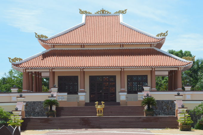 Đền thờ Bác Hồ ở huyện Cù Lao Dung.
