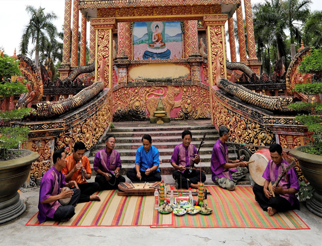 Nghệ thuật nhạc trống lớn của dân tộc Khmer tỉnh Cà Mau