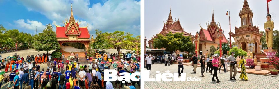 Chùa Khmer thu hút khách du lịch (Ảnh: baobaclieu.vn)