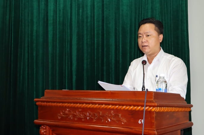 Ông Nguyễn Quốc Cường - Phó Bí thư, Chủ tịch UBND quận Cái Răng đọc diễn văn bế mạc Đại hội TDTT quận lần thứ 9 năm 2022.