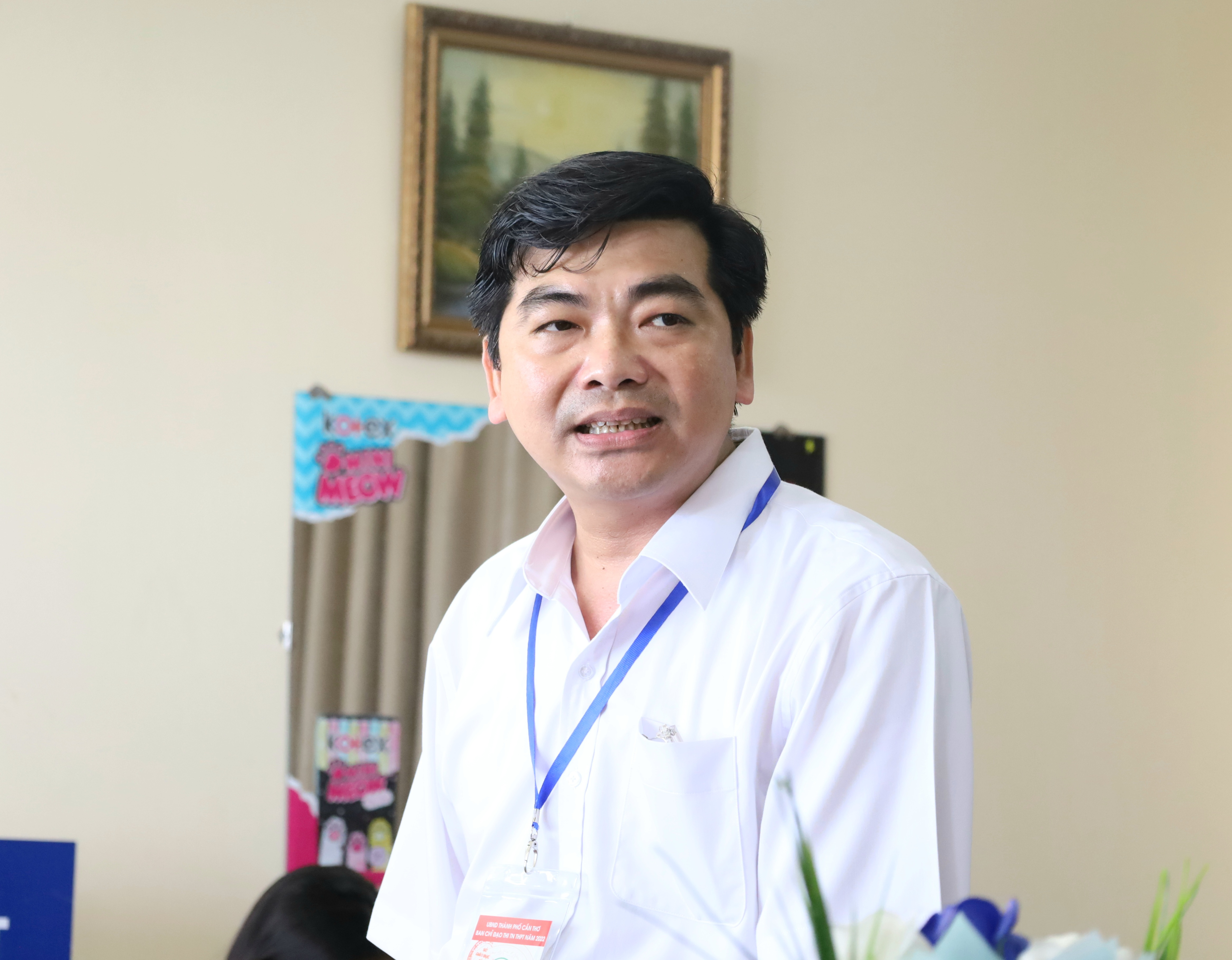 Ông Trần Thanh Bình - Giám đốc Sở Giáo dục và Đào tạo TP. Cần Thơ phát biểu tại buổi làm việc.