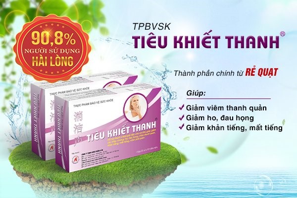 Sản phẩm Tiêu Khiết Thanh giúp cải thiện triệu chứng của viêm họng hiệu quả.